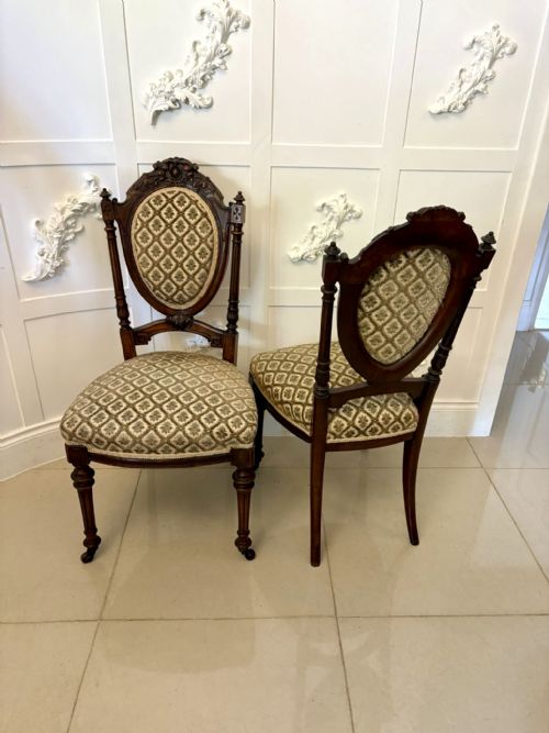 EXHIBITION QUALITY ANTIQUE VICTORIAN CARVED WALNUT 9 PIECE SUITE - ADDITIONAL PHOTO 9