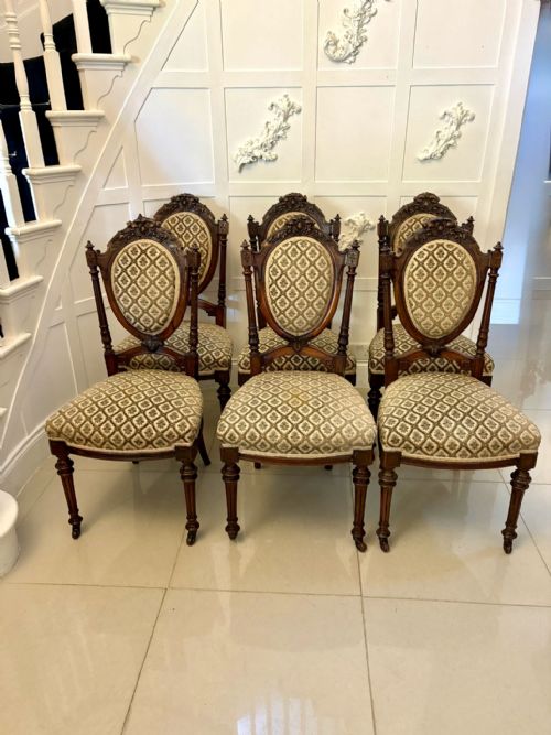 EXHIBITION QUALITY ANTIQUE VICTORIAN CARVED WALNUT 9 PIECE SUITE - ADDITIONAL PHOTO 12