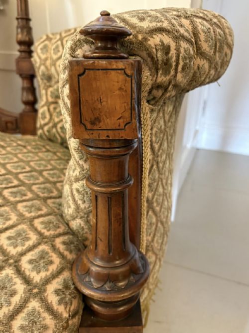 EXHIBITION QUALITY ANTIQUE VICTORIAN CARVED WALNUT 9 PIECE SUITE - ADDITIONAL PHOTO 18