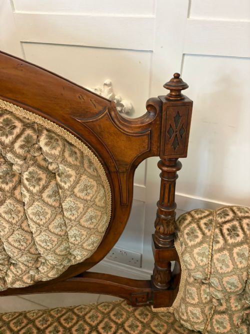 EXHIBITION QUALITY ANTIQUE VICTORIAN CARVED WALNUT 9 PIECE SUITE - ADDITIONAL PHOTO 24