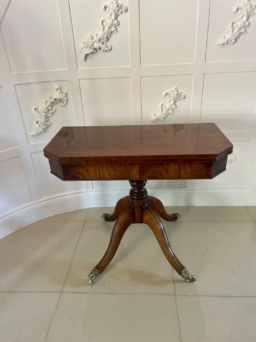 Superb Quality Antique Regency Figured Mahogany Tea/Console Table 