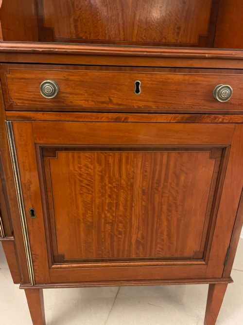 RARE PAIR OF GILLOWS ANTIQUE QUALITY SATINWOOD WATERFALL BOOKCASES - ADDITIONAL PHOTO 1