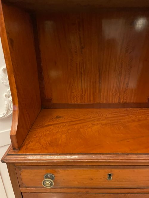 RARE PAIR OF GILLOWS ANTIQUE QUALITY SATINWOOD WATERFALL BOOKCASES - ADDITIONAL PHOTO 2