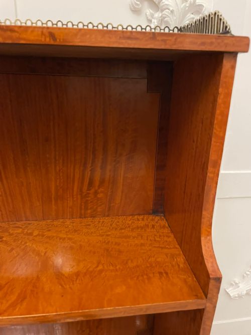 RARE PAIR OF GILLOWS ANTIQUE QUALITY SATINWOOD WATERFALL BOOKCASES - ADDITIONAL PHOTO 5