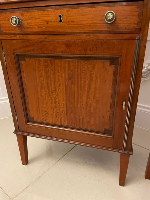 RARE PAIR OF GILLOWS ANTIQUE QUALITY SATINWOOD WATERFALL BOOKCASES - ADDITIONAL PHOTO 7