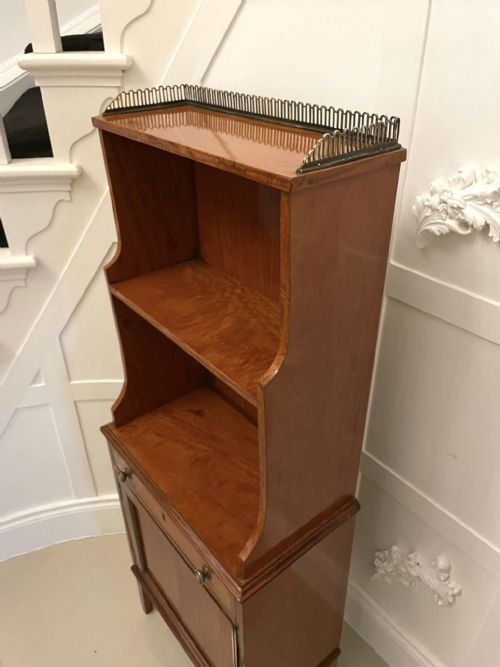 RARE PAIR OF GILLOWS ANTIQUE QUALITY SATINWOOD WATERFALL BOOKCASES - ADDITIONAL PHOTO 11