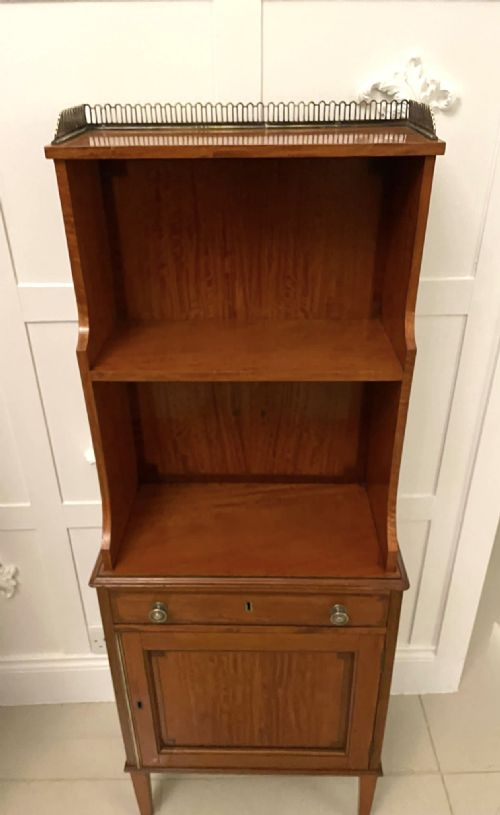 RARE PAIR OF GILLOWS ANTIQUE QUALITY SATINWOOD WATERFALL BOOKCASES - ADDITIONAL PHOTO 12