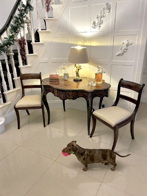 OUTSTANDING QUALITY ANTIQUE VICTORIAN FRENCH FREESTANDING MARQUETRY AND PARQUETRY CENTRE TABLE - ADDITIONAL PHOTO 8