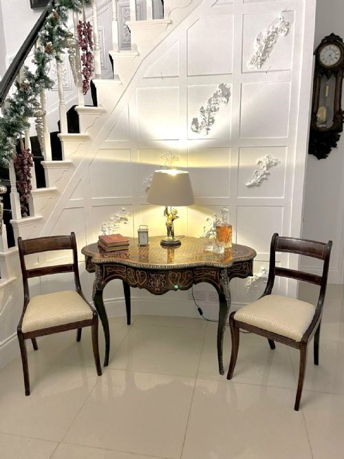OUTSTANDING QUALITY ANTIQUE VICTORIAN FRENCH FREESTANDING MARQUETRY AND PARQUETRY CENTRE TABLE - ADDITIONAL PHOTO 10