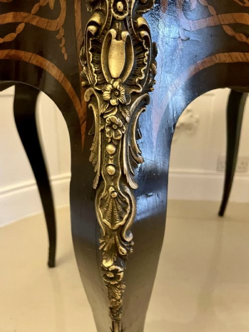 OUTSTANDING QUALITY ANTIQUE VICTORIAN FRENCH FREESTANDING MARQUETRY AND PARQUETRY CENTRE TABLE - ADDITIONAL PHOTO 20