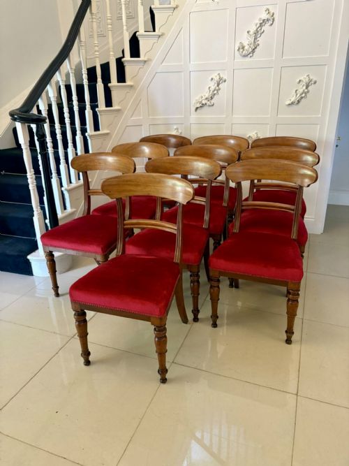 SET OF 10 ANTIQUE VICTORIAN QUALITY MAHOGANY DINING CHAIRS BY HOLLAND AND SONS - ADDITIONAL PHOTO 7