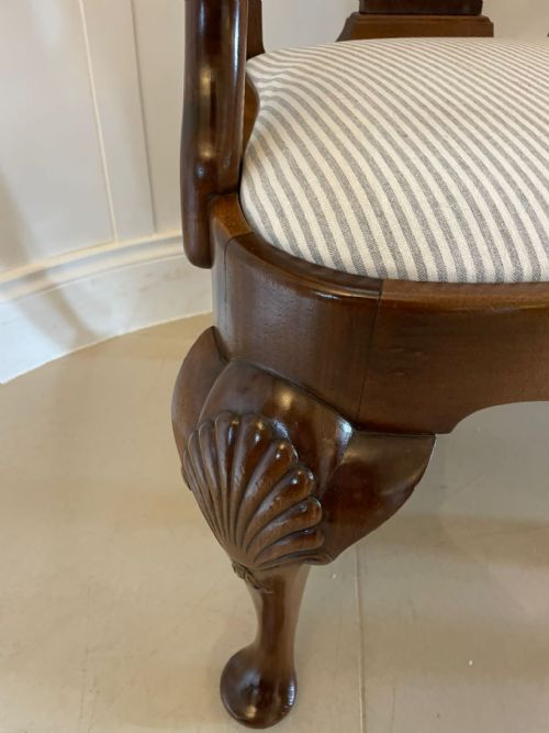 OUTSTANDING QUALITY SET OF 10 ANTIQUE VICTORIAN WALNUT DINING CHAIRS - ADDITIONAL PHOTO 2