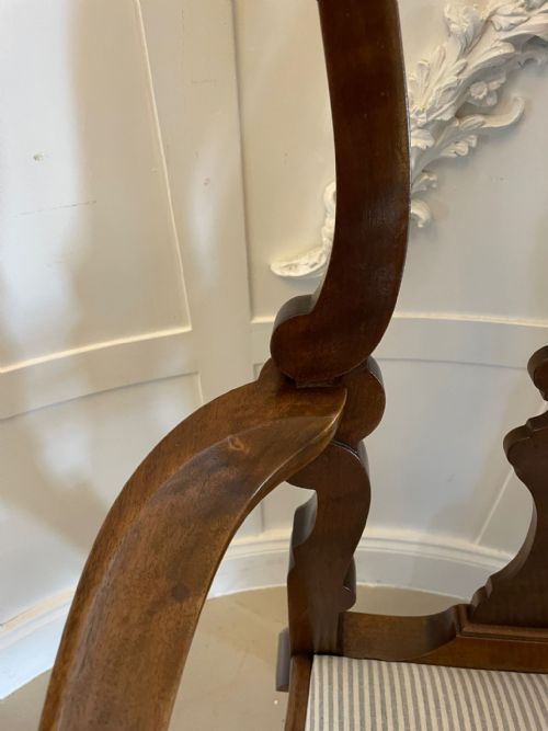 OUTSTANDING QUALITY SET OF 10 ANTIQUE VICTORIAN WALNUT DINING CHAIRS - ADDITIONAL PHOTO 4