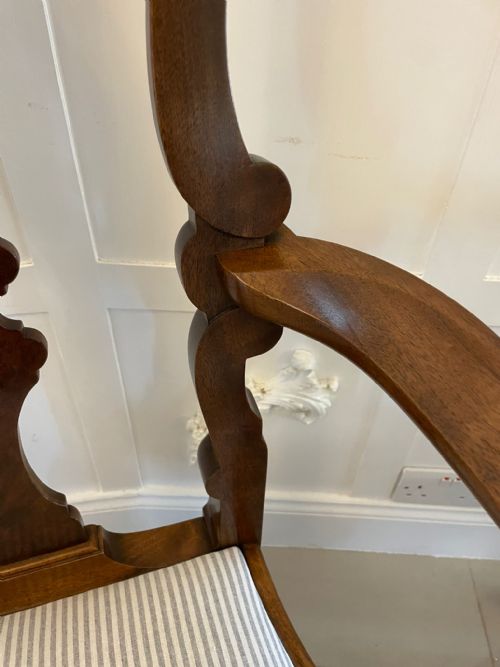 OUTSTANDING QUALITY SET OF 10 ANTIQUE VICTORIAN WALNUT DINING CHAIRS - ADDITIONAL PHOTO 5