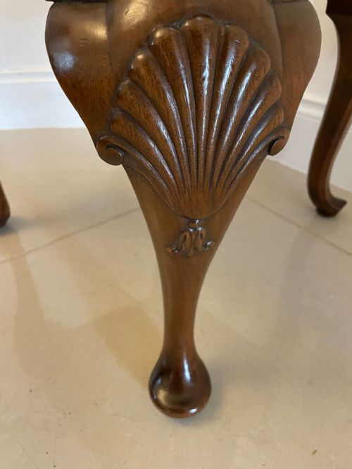 OUTSTANDING QUALITY SET OF 10 ANTIQUE VICTORIAN WALNUT DINING CHAIRS - ADDITIONAL PHOTO 8