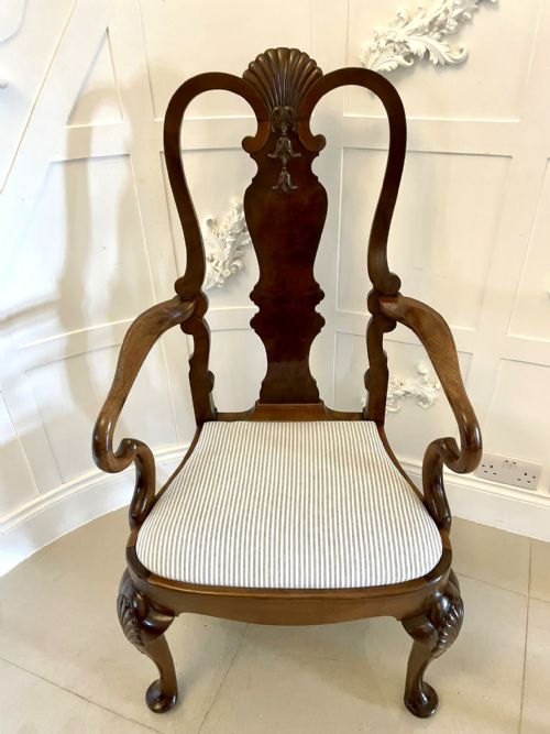 OUTSTANDING QUALITY SET OF 10 ANTIQUE VICTORIAN WALNUT DINING CHAIRS - ADDITIONAL PHOTO 10