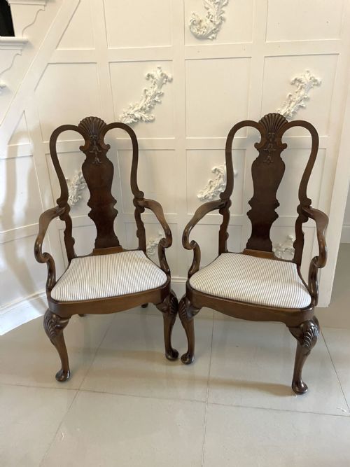 OUTSTANDING QUALITY SET OF 10 ANTIQUE VICTORIAN WALNUT DINING CHAIRS - ADDITIONAL PHOTO 12