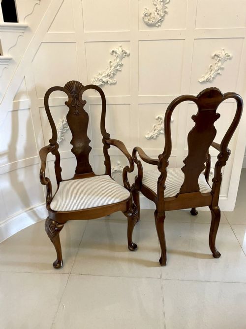 OUTSTANDING QUALITY SET OF 10 ANTIQUE VICTORIAN WALNUT DINING CHAIRS - ADDITIONAL PHOTO 13