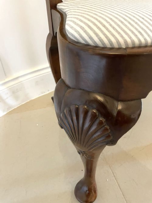 OUTSTANDING QUALITY SET OF 10 ANTIQUE VICTORIAN WALNUT DINING CHAIRS - ADDITIONAL PHOTO 17