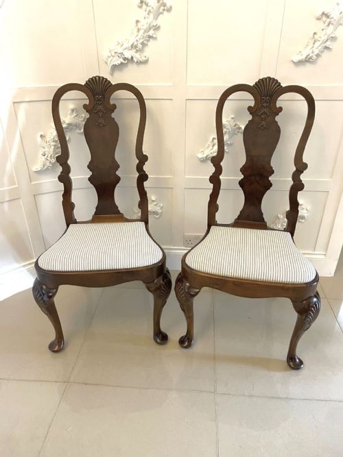 OUTSTANDING QUALITY SET OF 10 ANTIQUE VICTORIAN WALNUT DINING CHAIRS - ADDITIONAL PHOTO 20