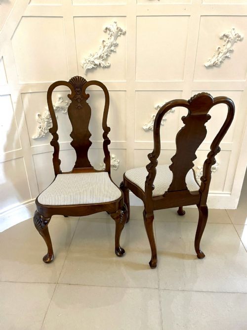 OUTSTANDING QUALITY SET OF 10 ANTIQUE VICTORIAN WALNUT DINING CHAIRS - ADDITIONAL PHOTO 23