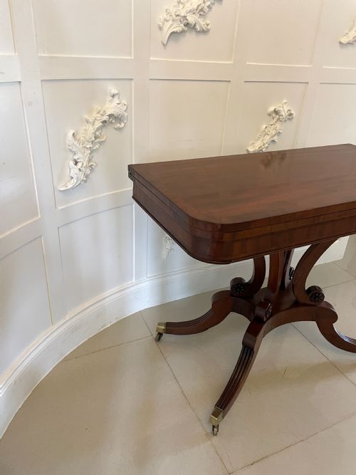 ANTIQUE REGENCY QUALITY MAHOGANY CARD TABLE - ADDITIONAL PHOTO 10