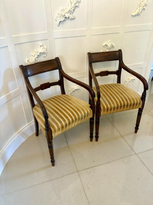 PAIR OF ANTIQUE GEORGE III QUALITY MAHOGANY DESKS CHAIRS - ADDITIONAL PHOTO 1