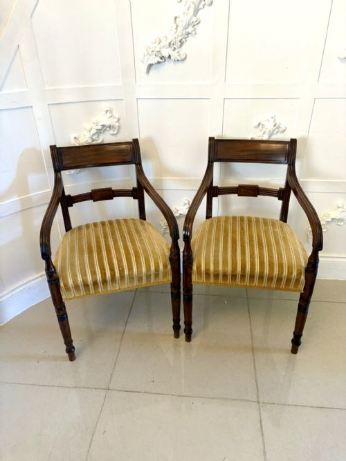PAIR OF ANTIQUE GEORGE III QUALITY MAHOGANY DESKS CHAIRS - ADDITIONAL PHOTO 2
