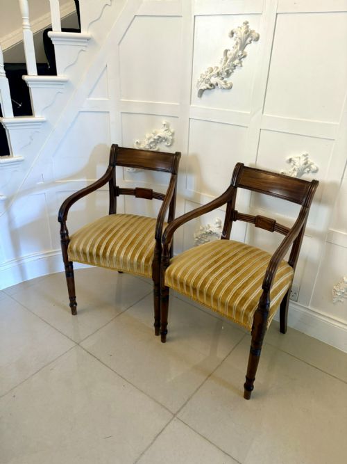 PAIR OF ANTIQUE GEORGE III QUALITY MAHOGANY DESKS CHAIRS - ADDITIONAL PHOTO 3