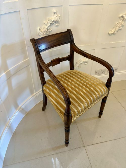 PAIR OF ANTIQUE GEORGE III QUALITY MAHOGANY DESKS CHAIRS - ADDITIONAL PHOTO 4