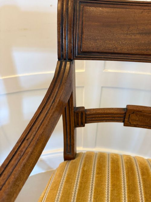 PAIR OF ANTIQUE GEORGE III QUALITY MAHOGANY DESKS CHAIRS - ADDITIONAL PHOTO 12