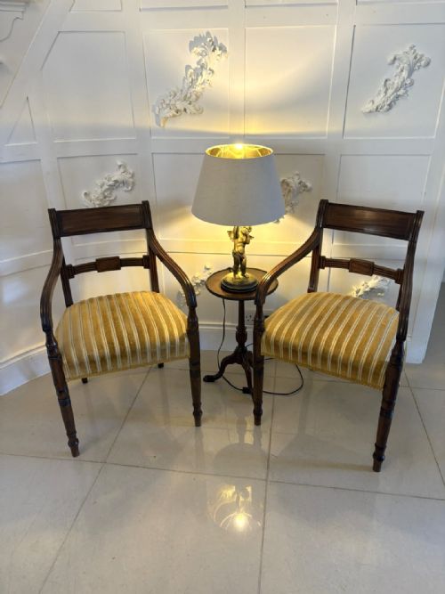 PAIR OF ANTIQUE GEORGE III QUALITY MAHOGANY DESKS CHAIRS - ADDITIONAL PHOTO 17