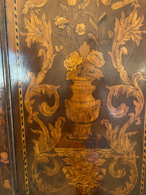 ANTIQUE WILLIAM AND MARY OUTSTANDING QUALITY BURR WALNUT INLAID MARQUETRY DOUBLE DOME BUREAU BOOKCASE - ADDITIONAL PHOTO 10