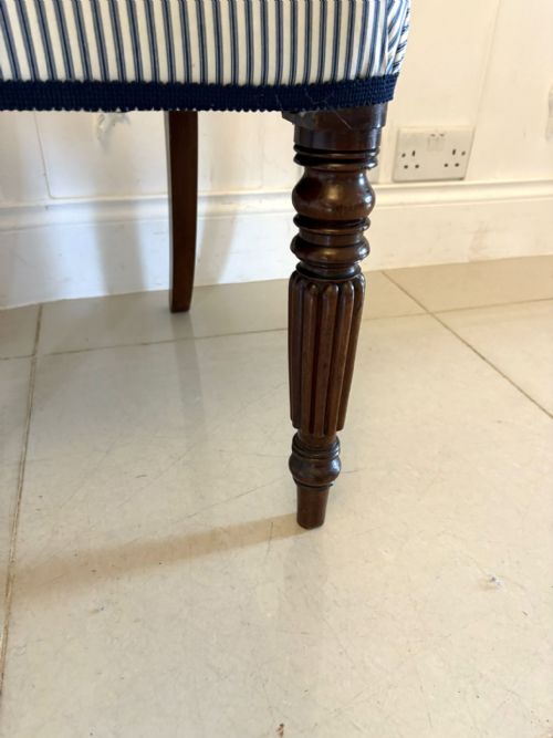 SET OF 4 ANTIQUE REGENCY QUALITY CARVED MAHOGANY DINING CHAIRS - ADDITIONAL PHOTO 2