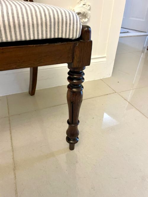 SET OF SIX ANTIQUE VICTORIAN QUALITY ROSEWOOD DINING CHAIRS - ADDITIONAL PHOTO 9