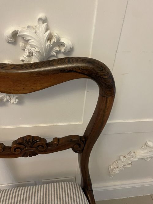 SET OF SIX ANTIQUE VICTORIAN QUALITY ROSEWOOD DINING CHAIRS - ADDITIONAL PHOTO 10