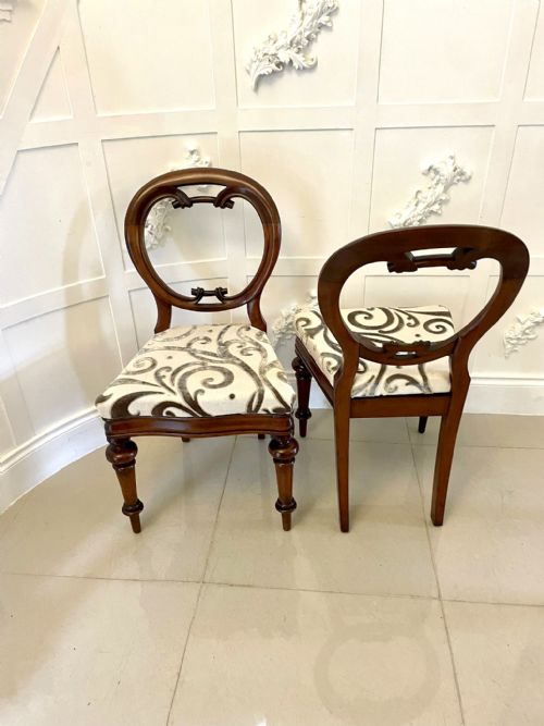 OUTSTANDING SET OF 6 VICTORIAN ANTIQUE MAHOGANY BALLOON BACK DINING CHAIRS - ADDITIONAL PHOTO 9