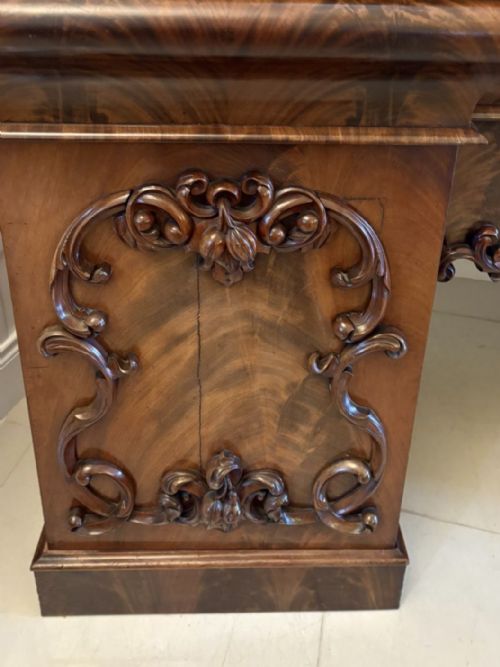 OUTSTANDING QUALITY ANTIQUE VICTORIAN CARVED MAHOGANY MIRROR BACK SIDEBOARD - ADDITIONAL PHOTO 8