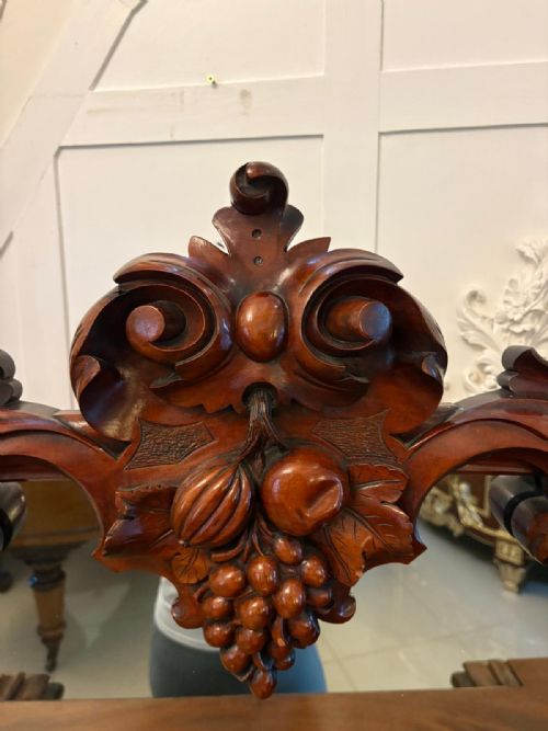 OUTSTANDING QUALITY ANTIQUE VICTORIAN CARVED MAHOGANY MIRROR BACK SIDEBOARD - ADDITIONAL PHOTO 10