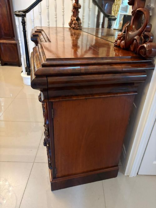 OUTSTANDING QUALITY ANTIQUE VICTORIAN CARVED MAHOGANY MIRROR BACK SIDEBOARD - ADDITIONAL PHOTO 14