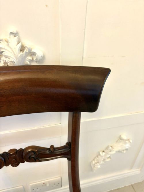 SET OF 6 ANTIQUE WILLIAM IV QUALITY MAHOGANY DINING CHAIRS - ADDITIONAL PHOTO 5