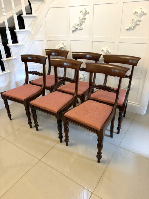 SET OF 6 ANTIQUE WILLIAM IV QUALITY MAHOGANY DINING CHAIRS - ADDITIONAL PHOTO 6