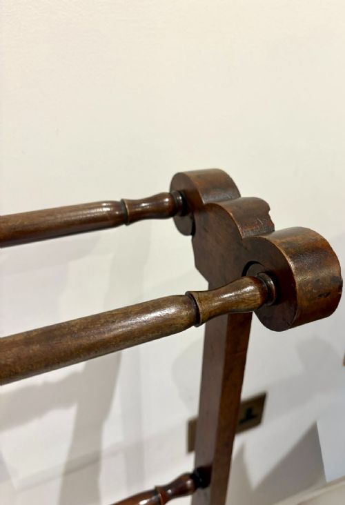 fig 1. Antique Mahogany Towel Rail/Clothes Stand