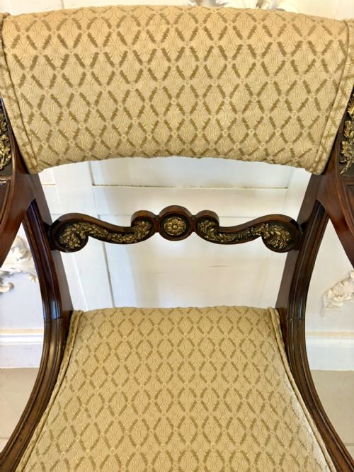EXHIBITION QUALITY SET OF EIGHT ANTIQUE REGENCY MAHOGANY DINING CHAIRS - ADDITIONAL PHOTO 8