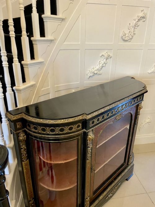 ANTIQUE FRENCH BOULLE DISPLAY CABINET - ADDITIONAL PHOTO 4