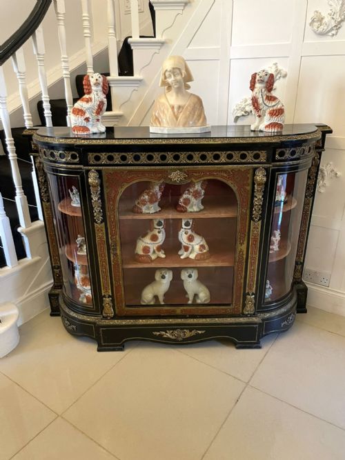 ANTIQUE FRENCH BOULLE DISPLAY CABINET - ADDITIONAL PHOTO 5
