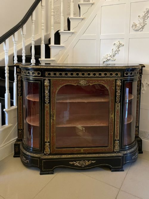 ANTIQUE FRENCH BOULLE DISPLAY CABINET - ADDITIONAL PHOTO 8