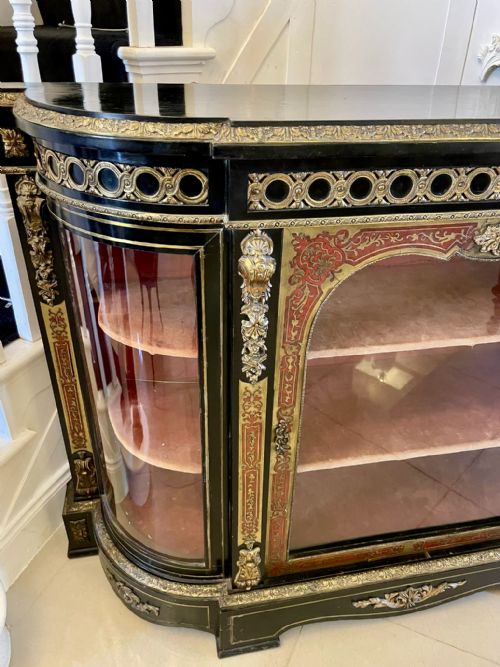 ANTIQUE FRENCH BOULLE DISPLAY CABINET - ADDITIONAL PHOTO 10