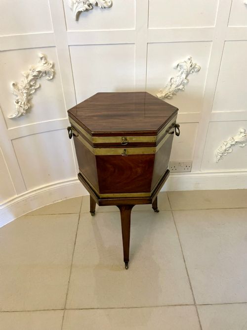 ANTIQUE GEORGE III MAHOGANY WINE COOLER - ADDITIONAL PHOTO 9