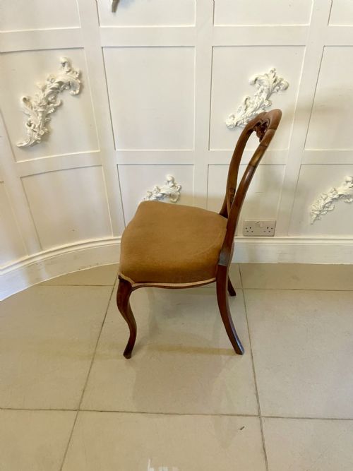 SET OF SIX ANTIQUE VICTORIAN CARVED WALNUT BALLOONBACK DINING CHAIRS - ADDITIONAL PHOTO 1